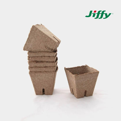 Jiffy Pot Square with Slits (8cm x 8cm) 1200/crt - Homegro Depot
