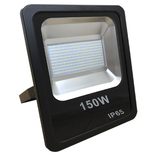 Bright Star 150W LED Floodlight – IP65, 6000K, Black Die-Cast Aluminum
