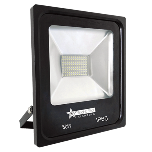 Bright Star 50W LED Floodlight – IP65, 6000K, Black Die-Cast Aluminum