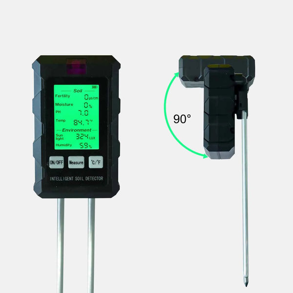 6-in-1 Multifunctional Soil Tester - Fertility / Moisture / Temperature / pH / Sunlight Intensity / Ambient Humidity