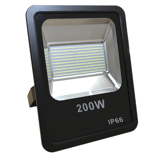 Bright Star 200W LED Floodlight – IP65, 6000K, Black Die-Cast Aluminum