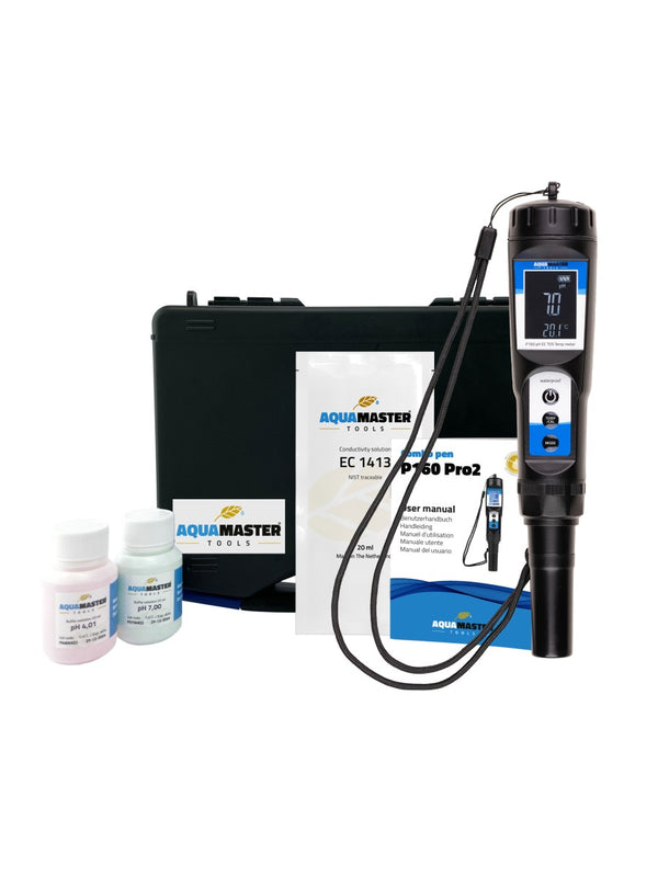 AquaMaster Tools P160 Pro2 Combo Pen - pH, EC, PPM, TDS, temp.