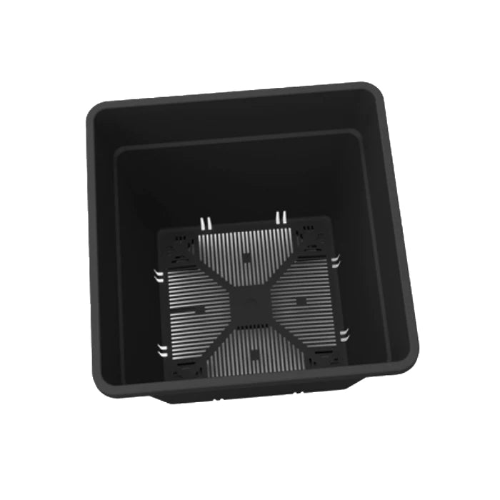 square plastic garden pot