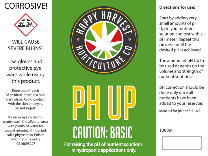 Happy Harvest - pH Up - Homegro Depot