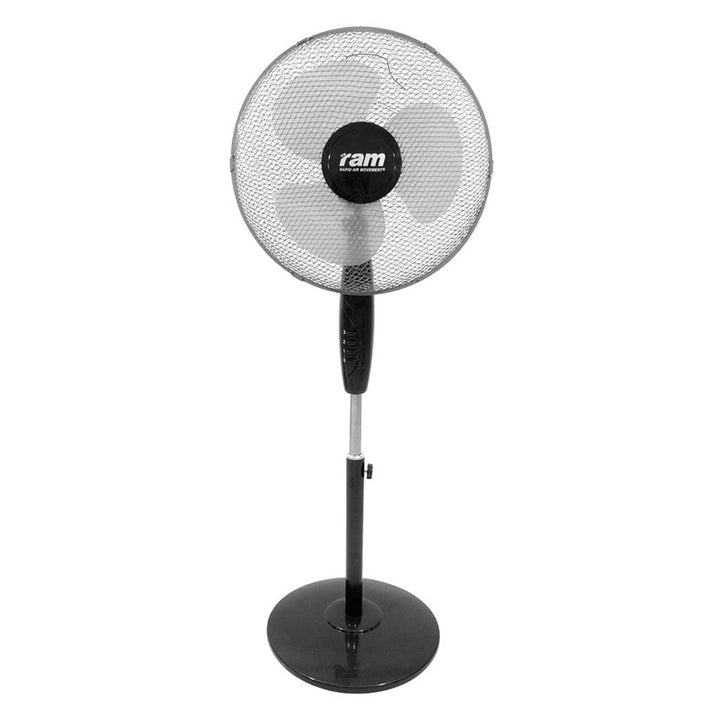 RAM 400mm  (16") Pedestal Oscillating Fan With Solid Base - 3 Speed - Homegro Depot