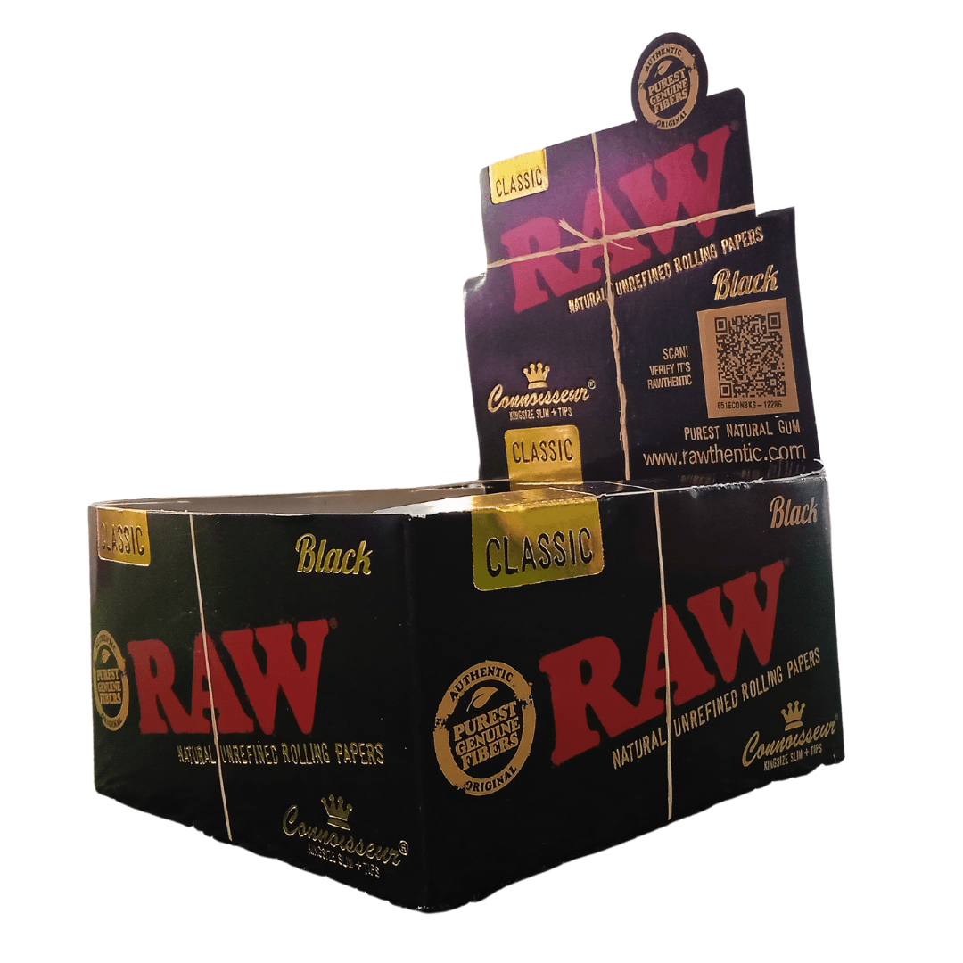 RAW Black Connoisseur Kingsize Rolling Paper + Tips